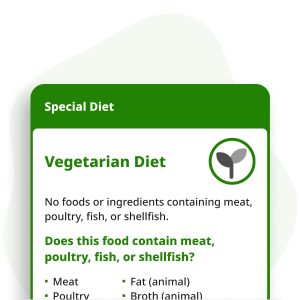 Vegetarian Diet Digital Card (PDF)